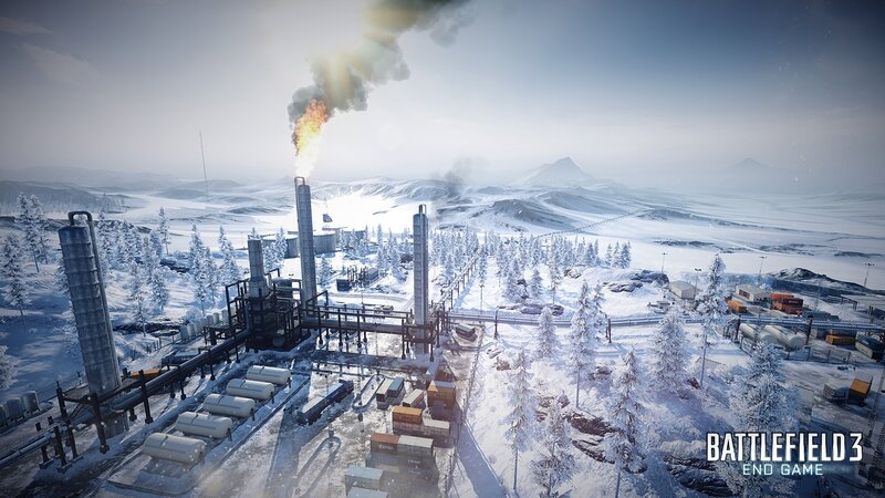 Industrial Complex in Snow — White, Cold, Industrial