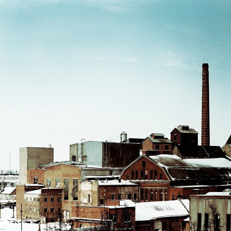 Industrial complex in winter