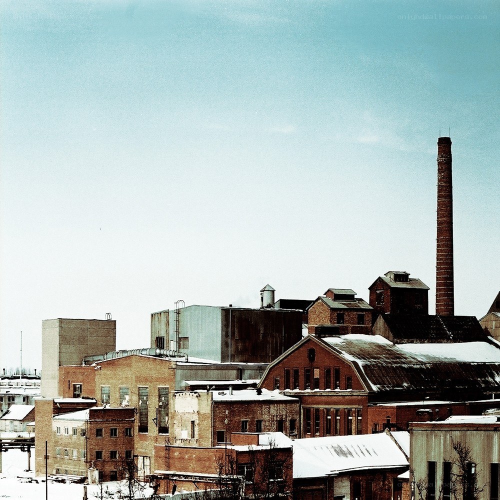 Industrial complex in winter