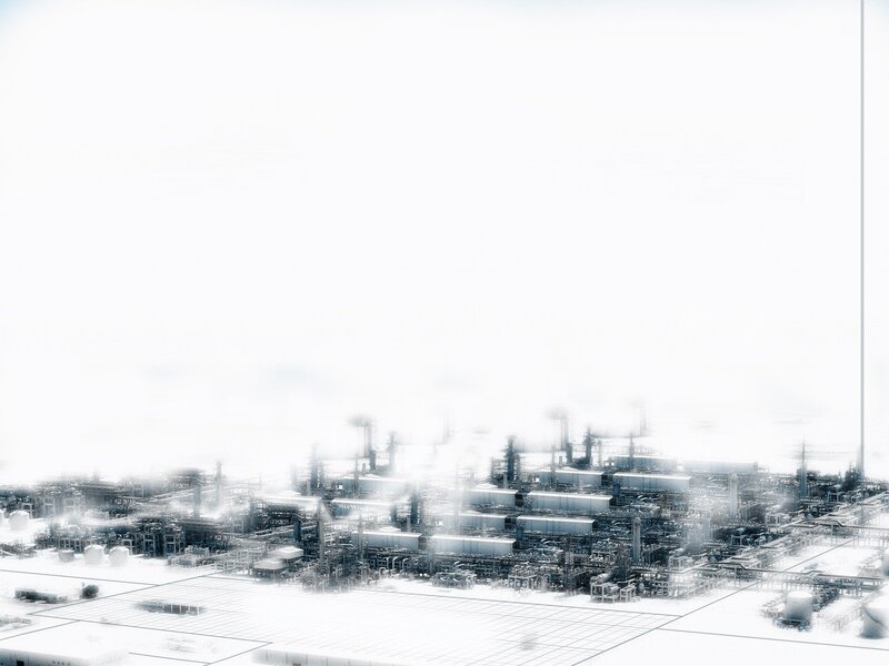 Industrial Complex — White, Hazy, 3d Render