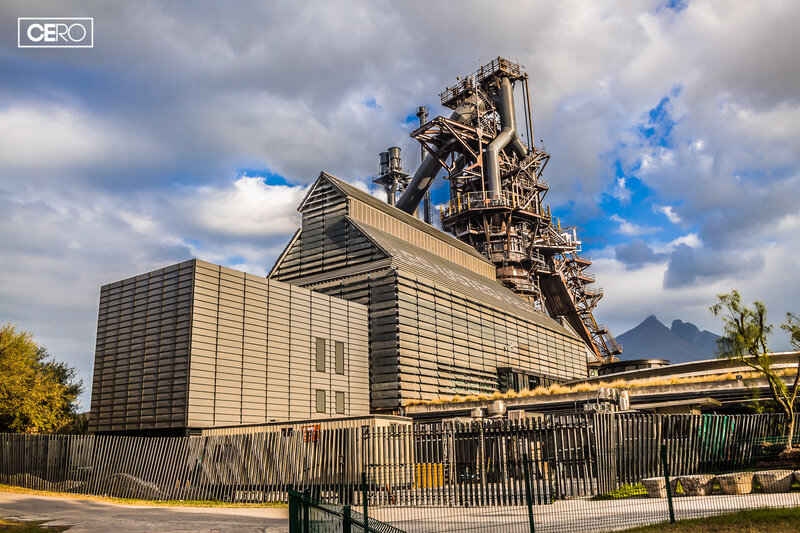 Industrial Complex with Blast Furnace — Gray