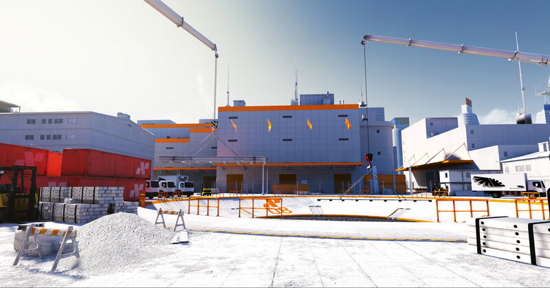 industrial construction site