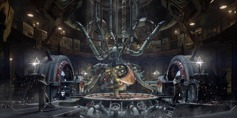 Industrial Engine Room — Gray