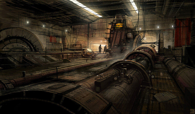 Industrial Facility Interior — Brown