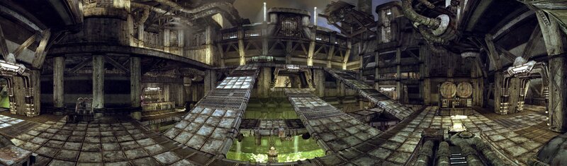 Industrial Facility Interior — Gray, Dramatic