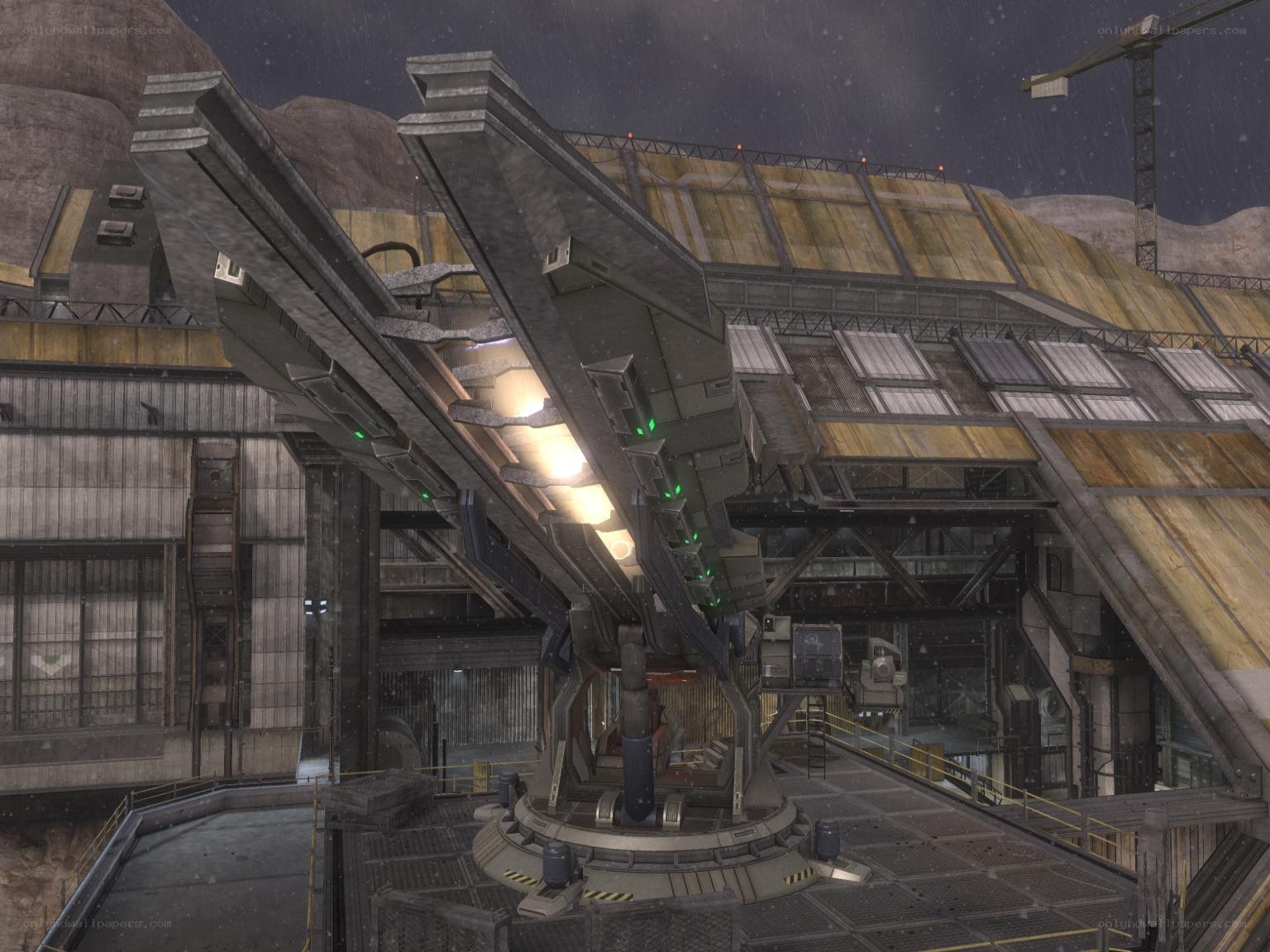 industrial facility with large cannon