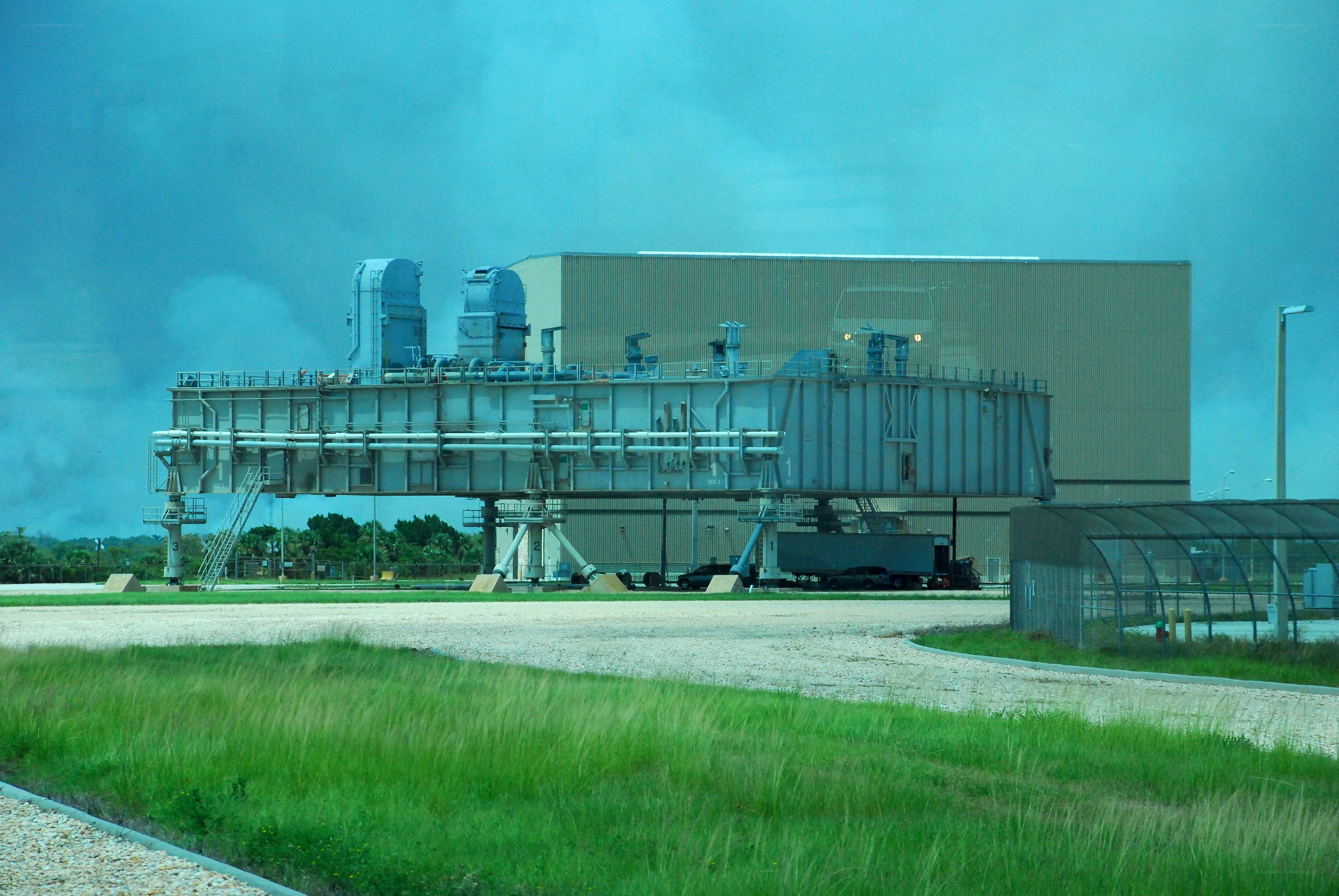 Industrial facility with large structure