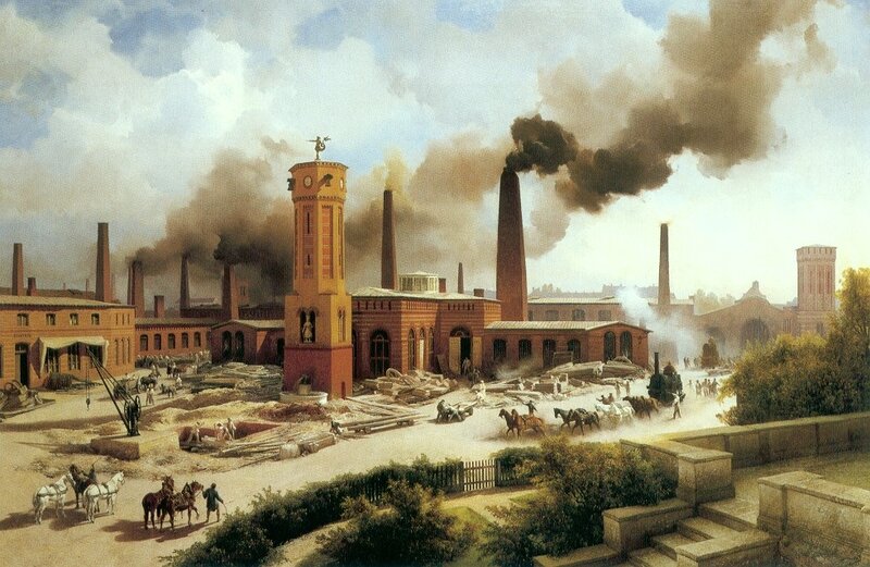 Industrial factory scene