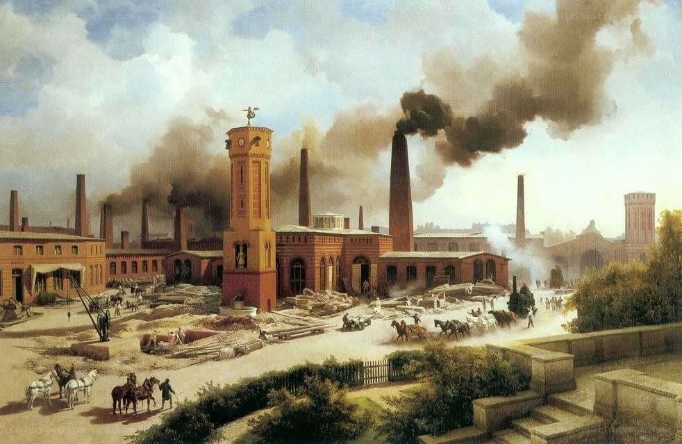 Industrial factory scene