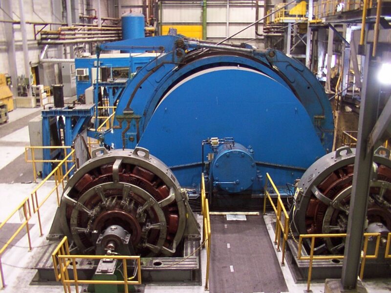 Industrial generator in factory