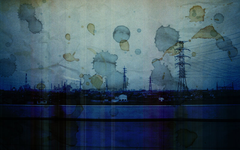 industrial landscape with stains