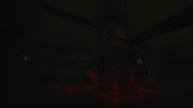 Industrial Machine in Dark Room