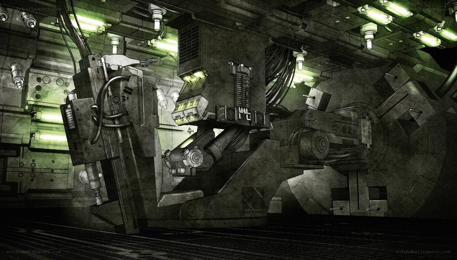 industrial machine interior