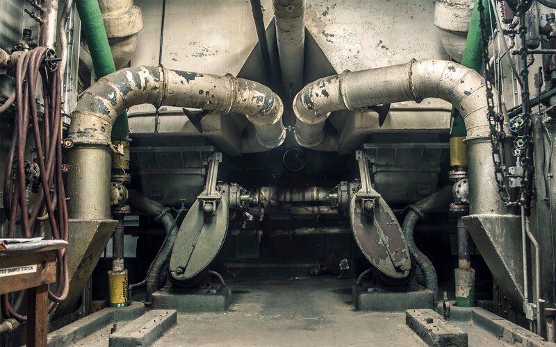 Industrial Machinery Interior — Gray