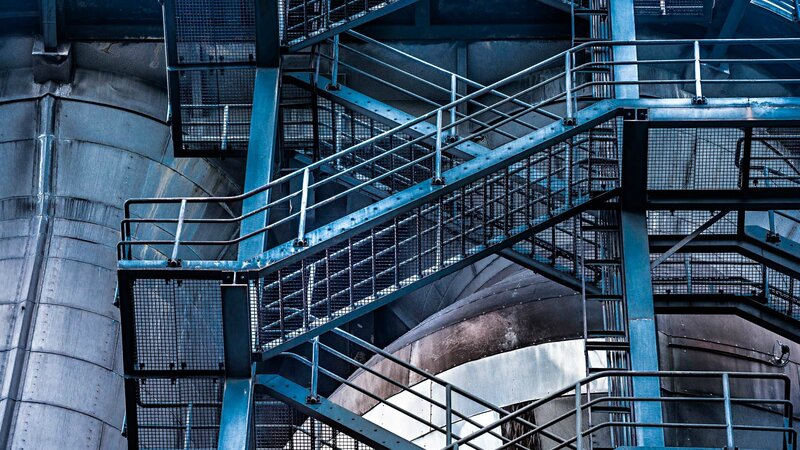 Industrial Metal Staircase