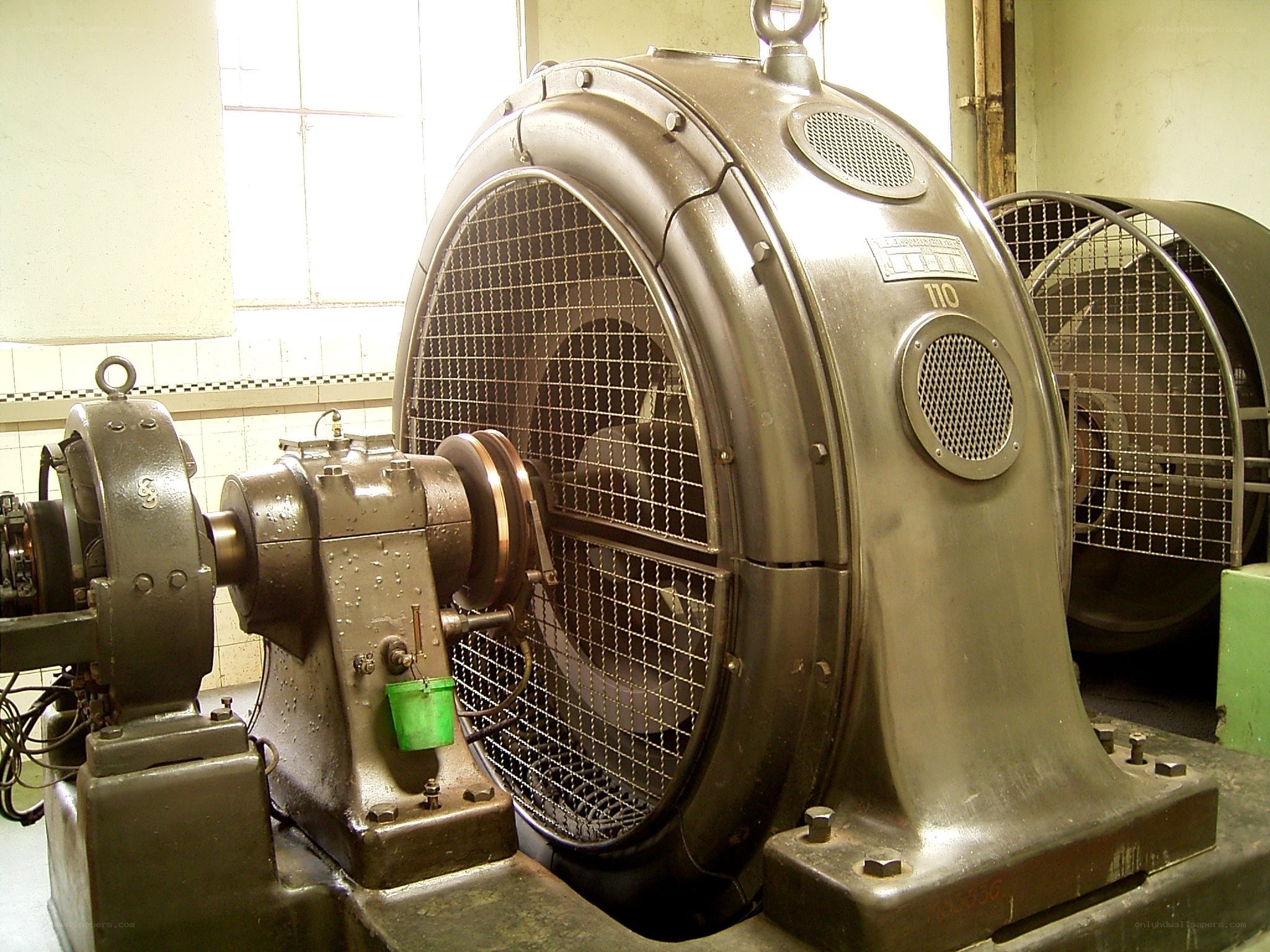 Industrial motor in a factory