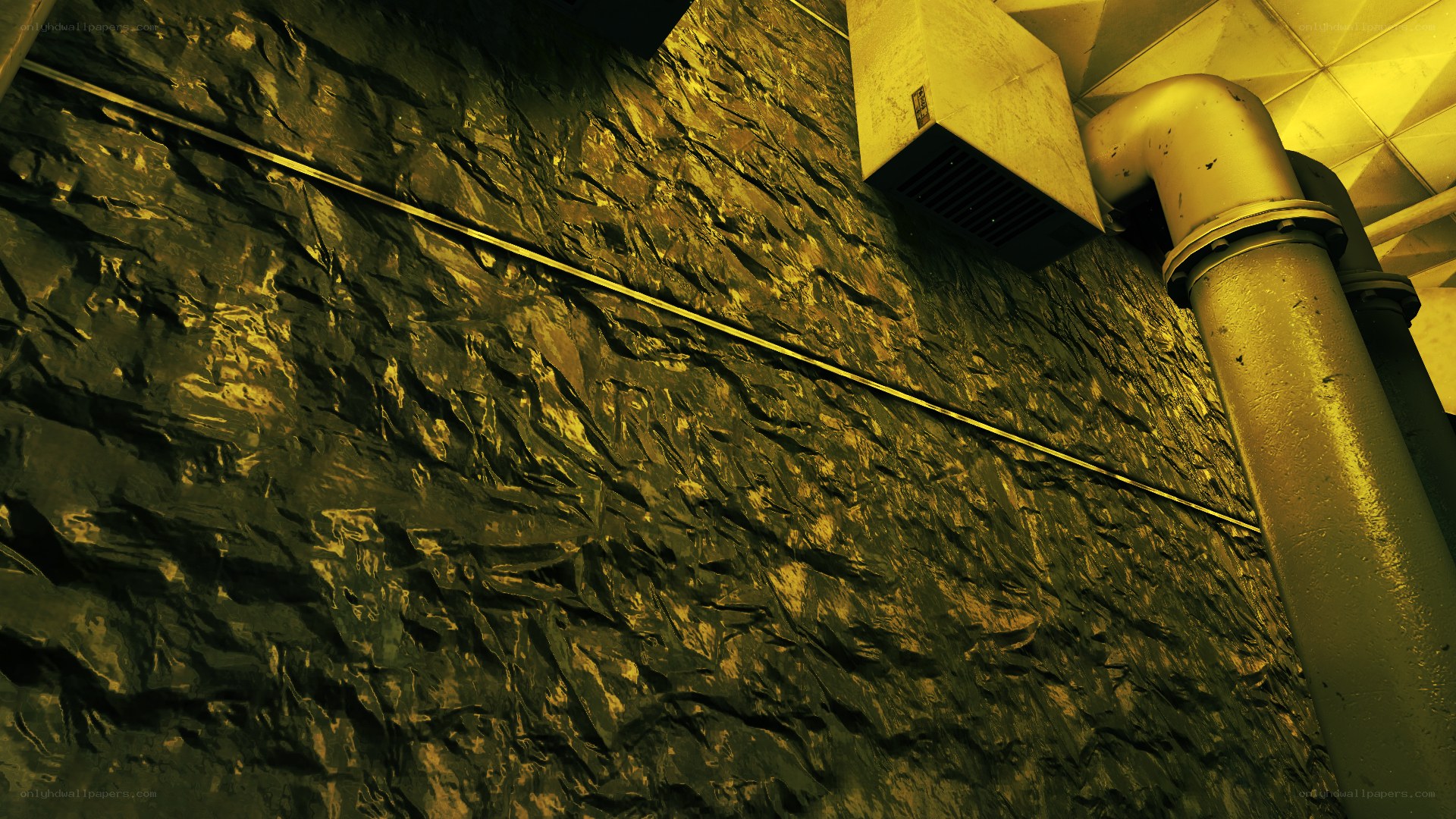 industrial pipe and wall detail