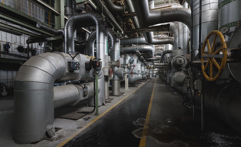 Industrial Pipe System — Gray