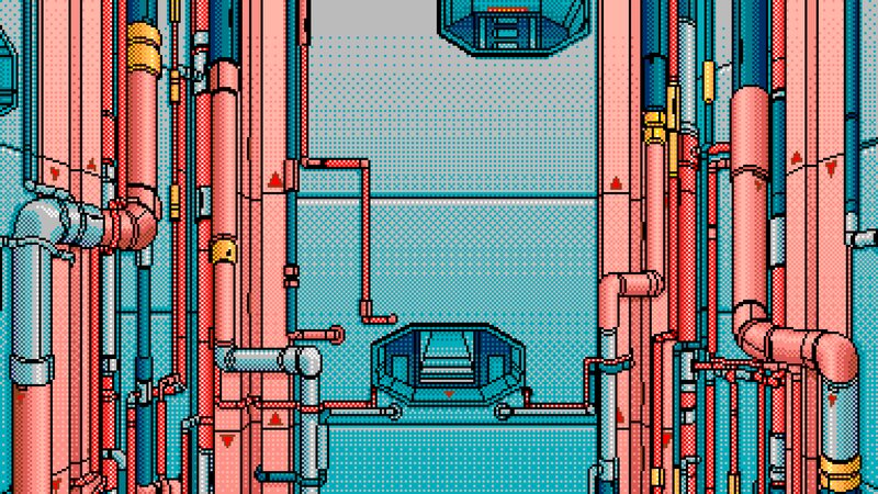 Industrial Pipes and Machinery — Red