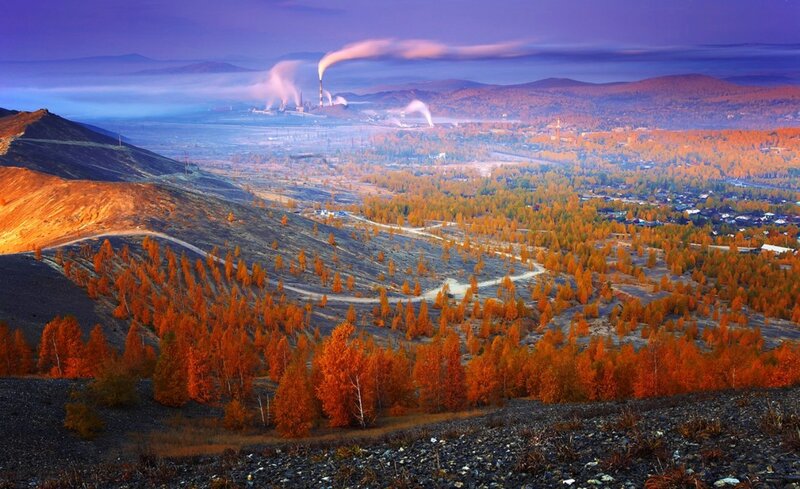 Industrial Plant in Autumn