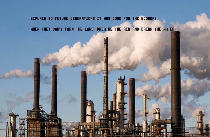 industrial pollution scene