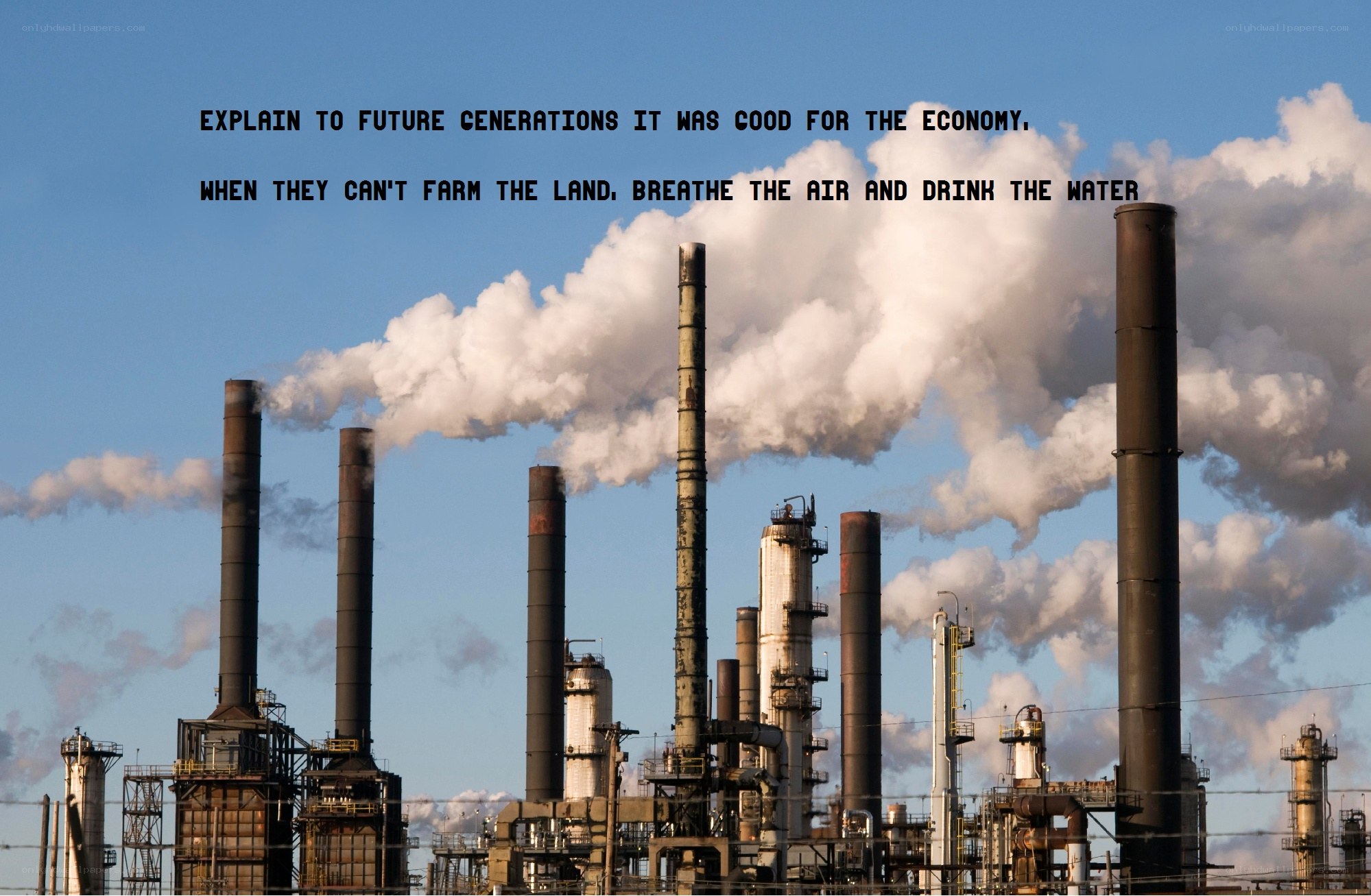 industrial pollution scene