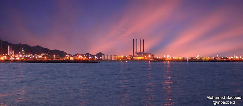 Industrial Port at Dusk — Purple