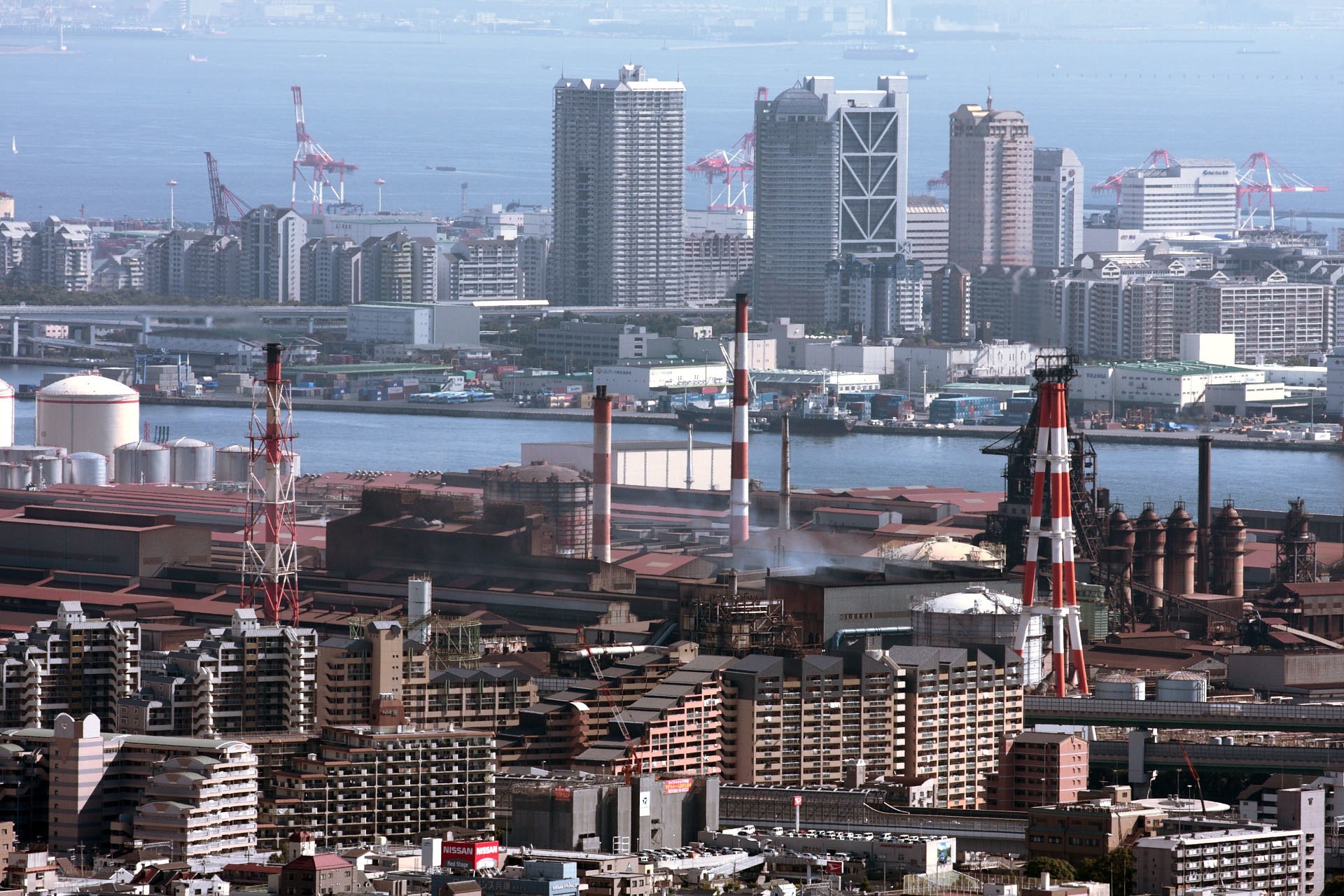 Industrial port cityscape