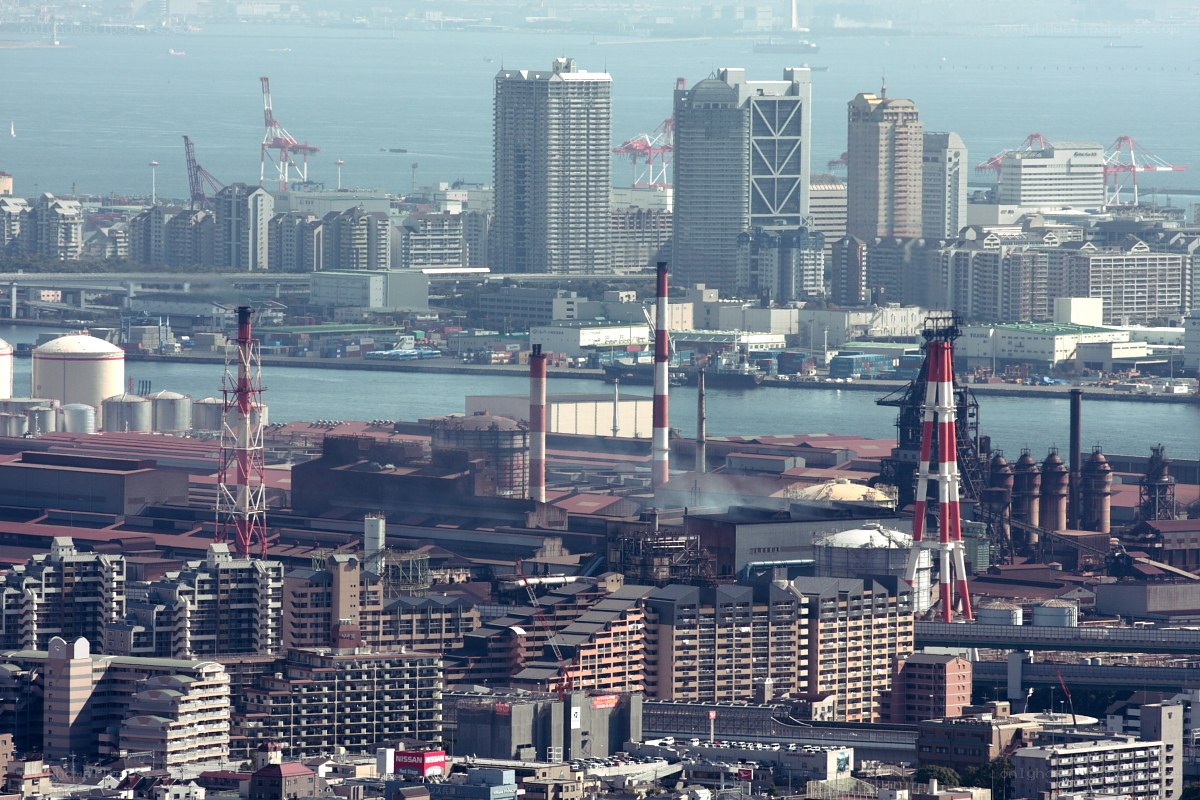 Industrial port cityscape