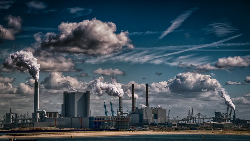 Industrial Power Plant — Blue