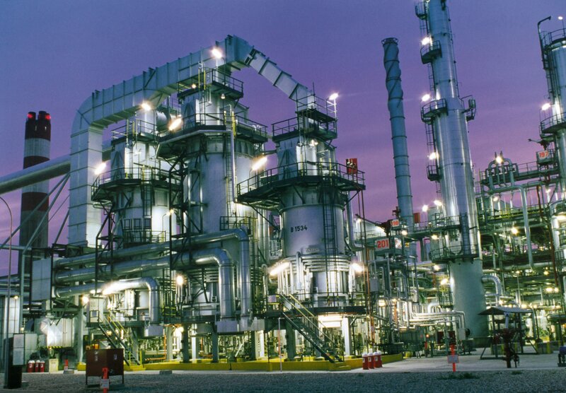 Industrial Refinery Complex — Purple
