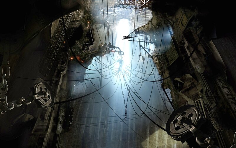 Industrial Shaft with Cables