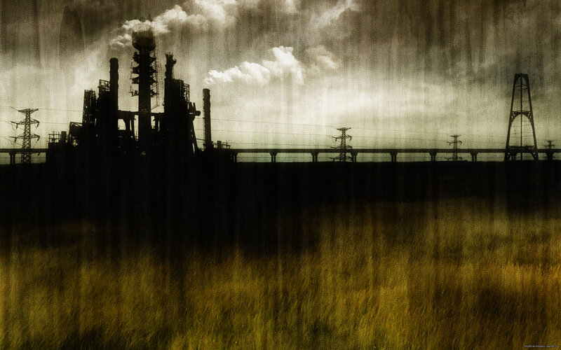 Industrial Silhouette at Dusk
