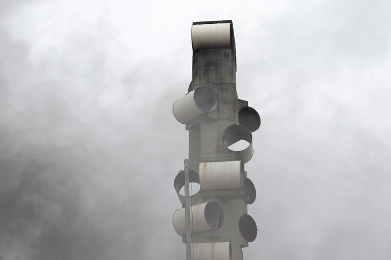 Industrial Smokestack — Gray