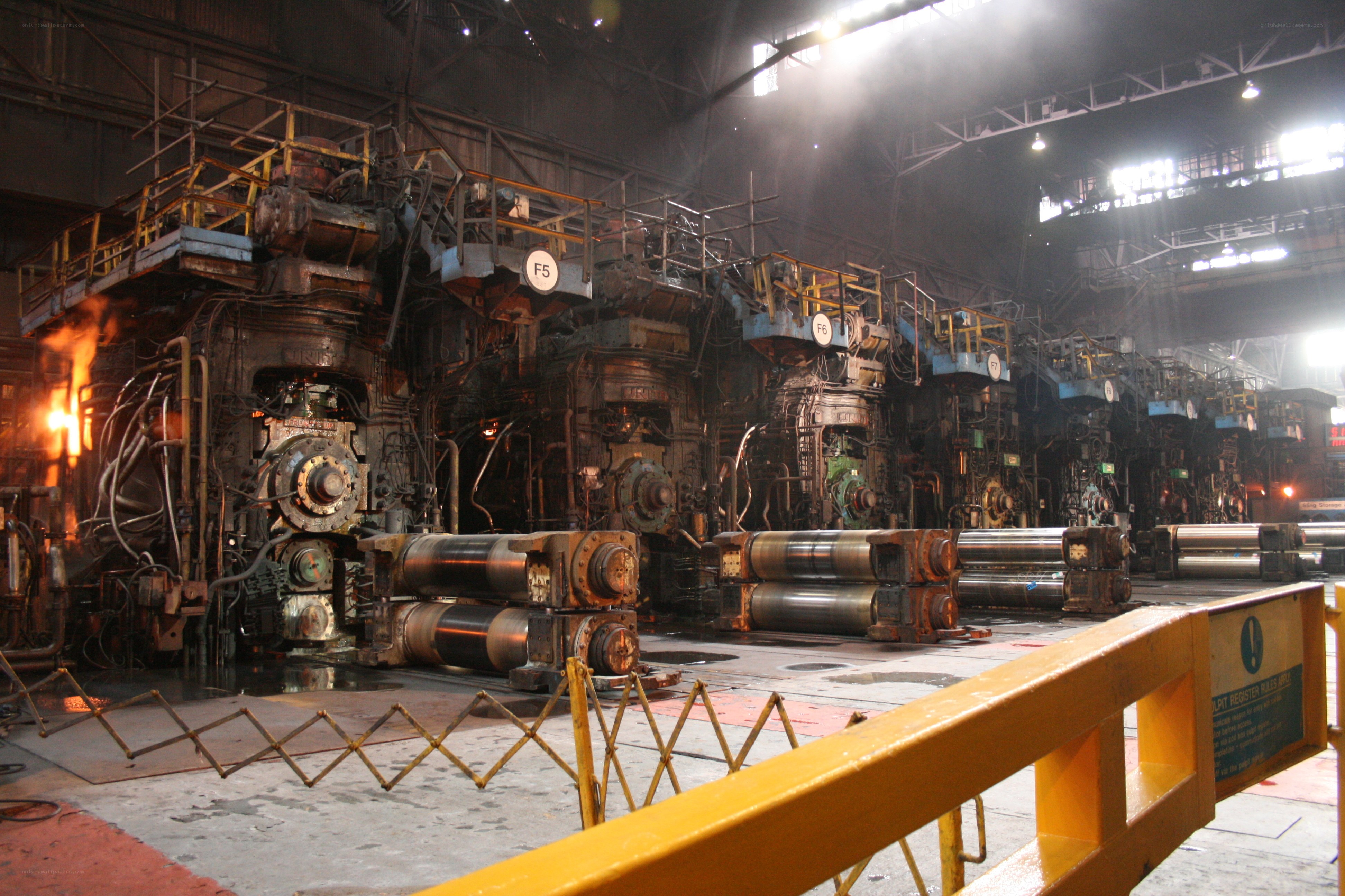 Industrial steel mill operations
