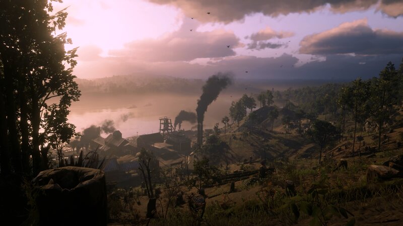 Industrial Town by River