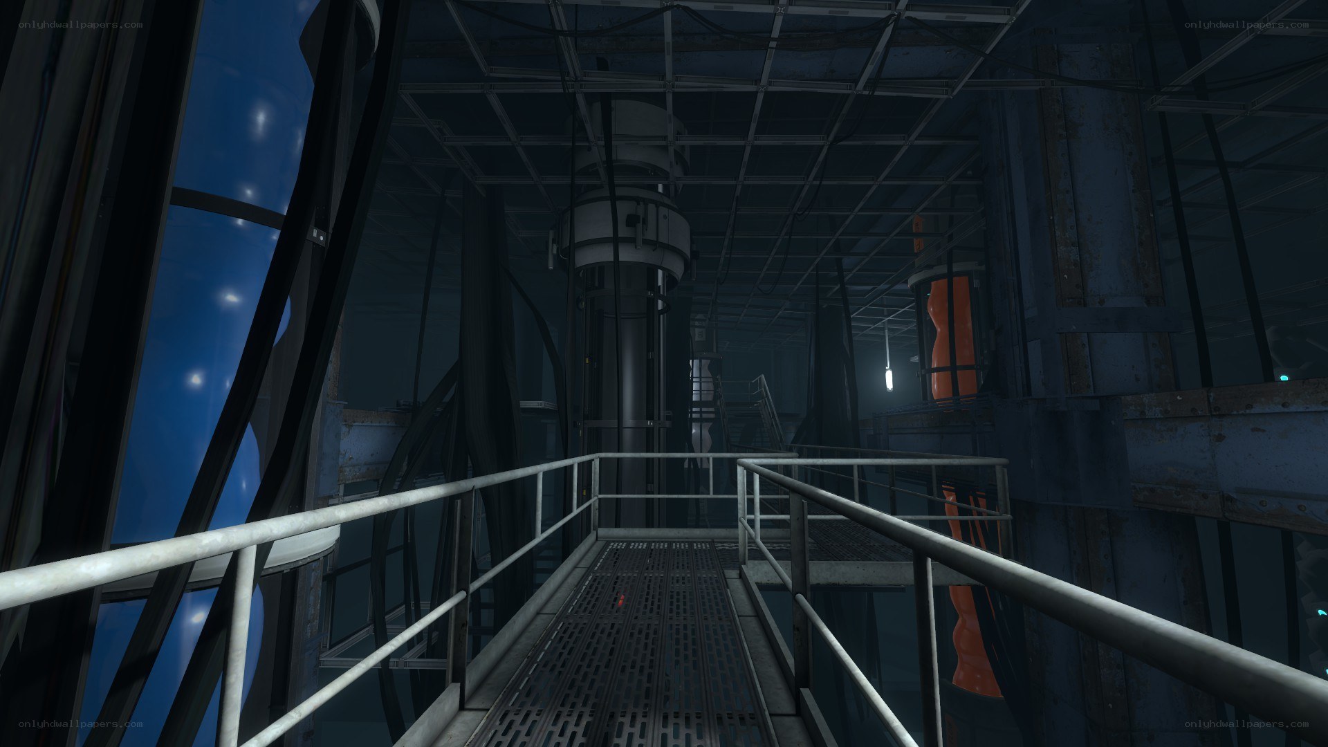 industrial walkway interior