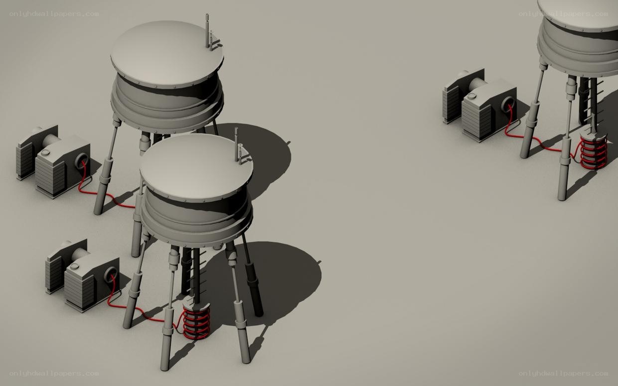 industrial water towers
