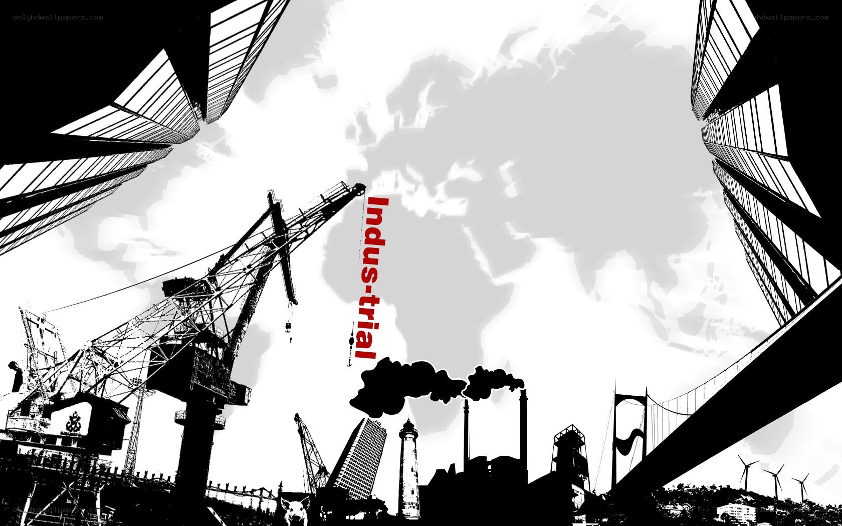 industrial world collage