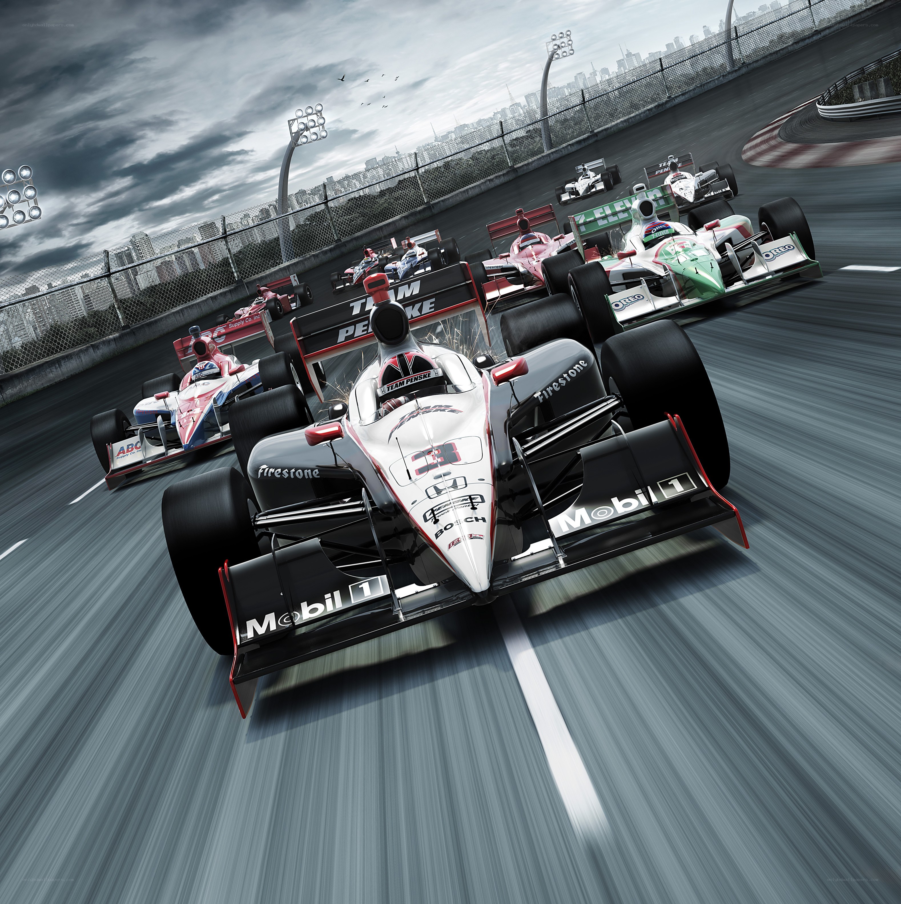 IndyCar race on city track