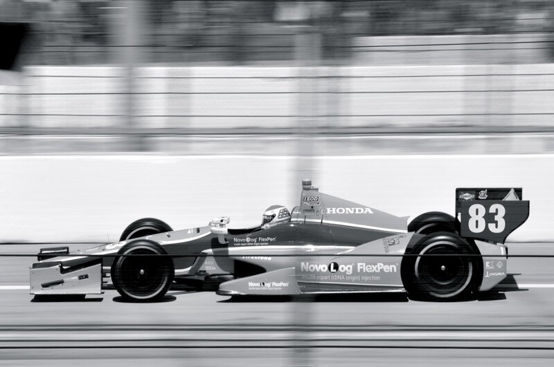 IndyCar racing at speed