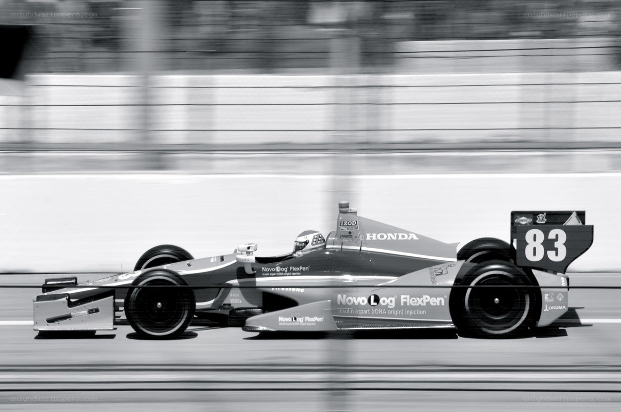 IndyCar racing at speed