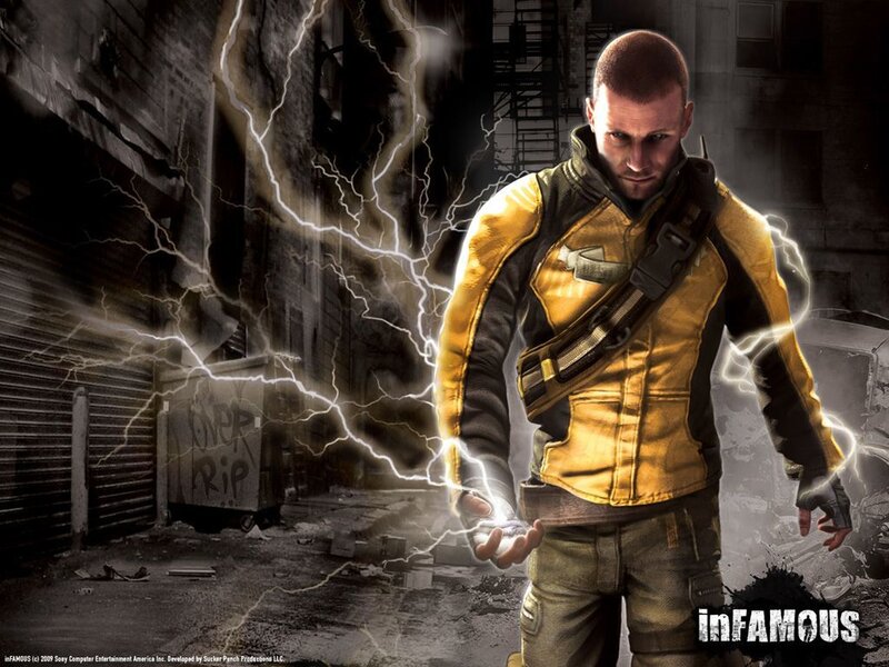 InFamous character with lightning powers