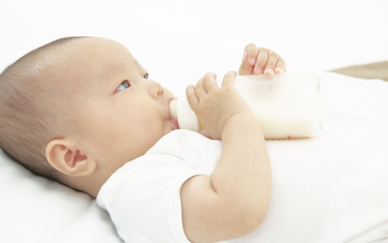 Infant Drinking Milk
