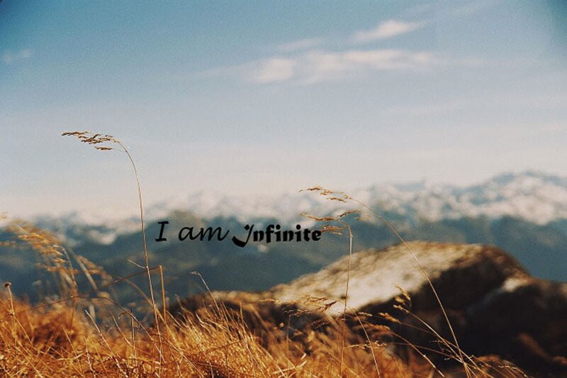 Infinite mountain landscape