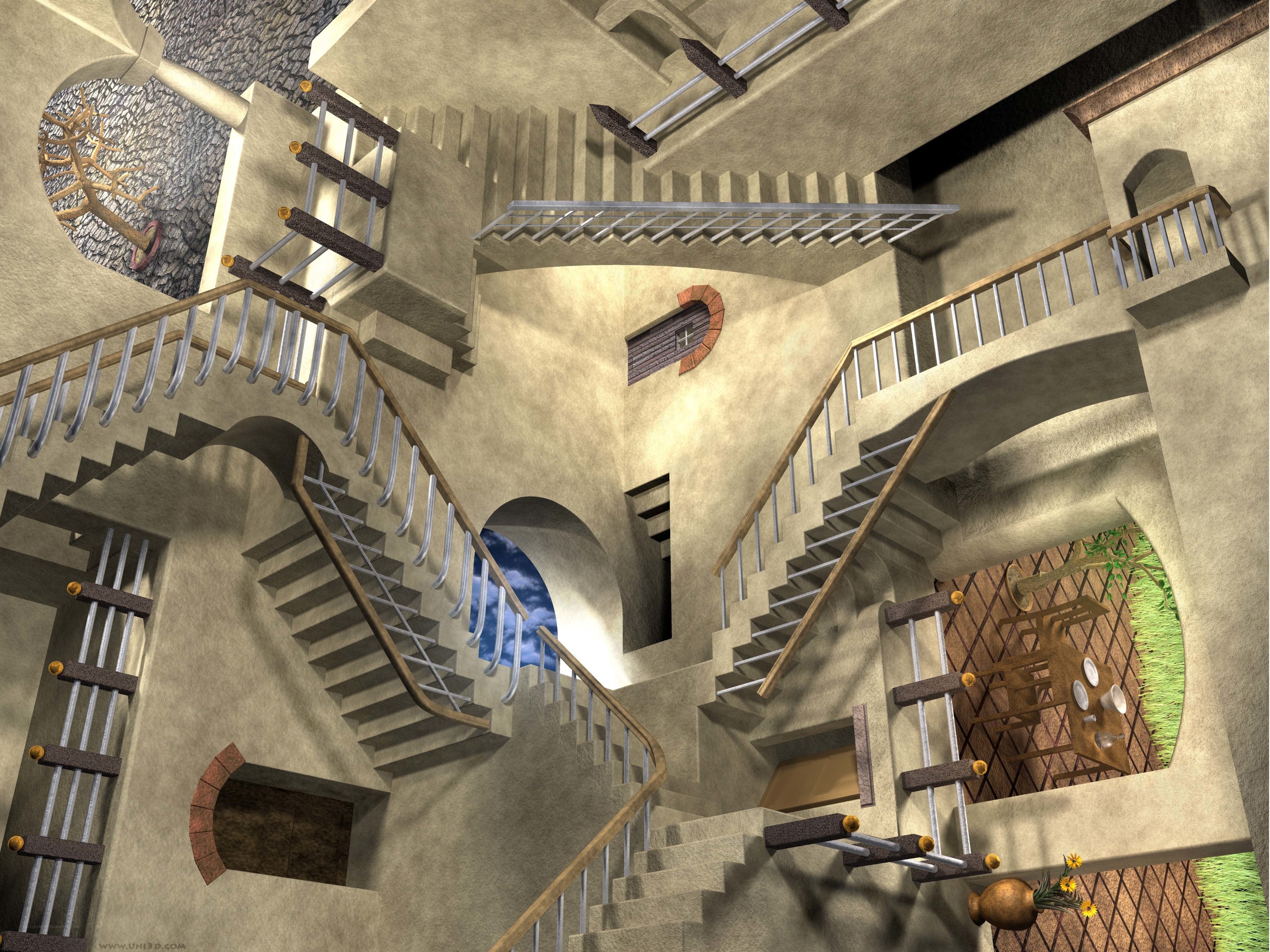 Infinite staircase illusion