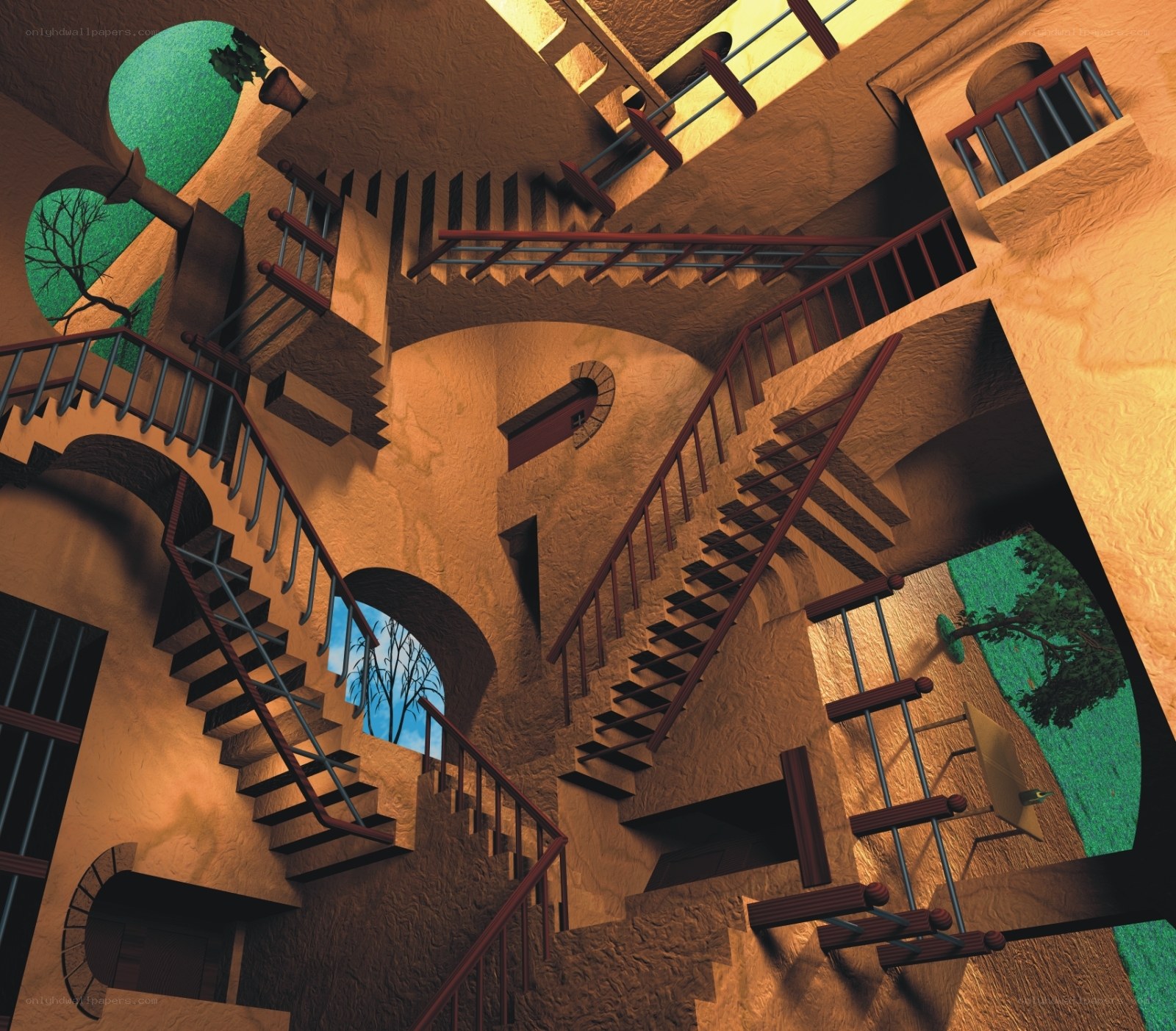 Infinite staircase illusion
