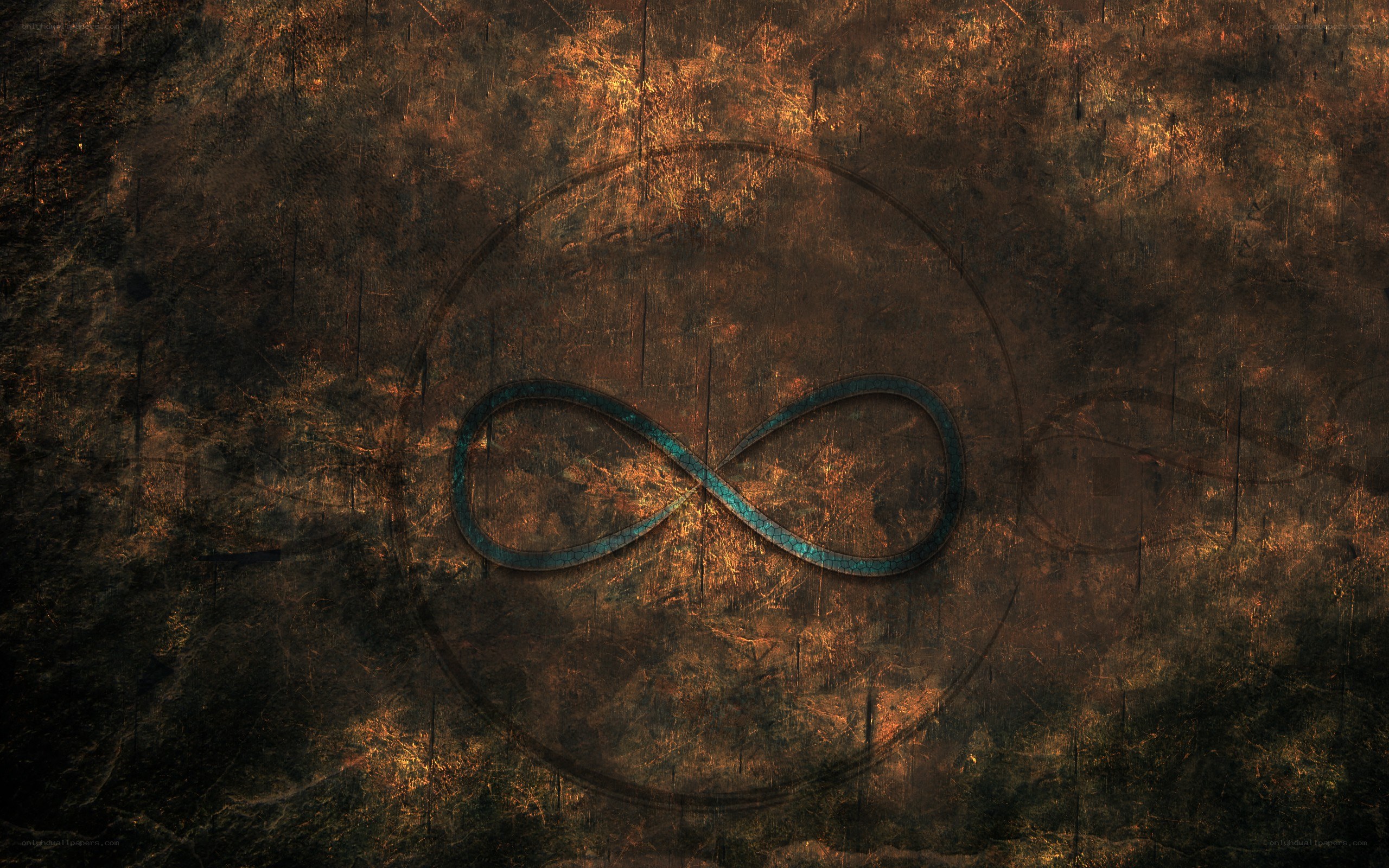 Infinite symbol on textured background