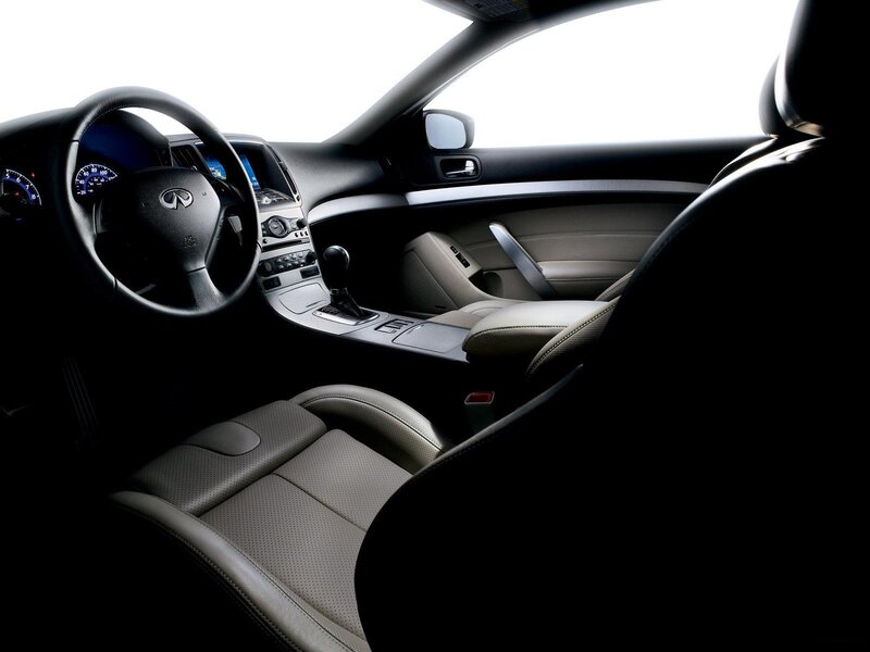 Infiniti Car Interior — Black, Dramatic, Photograph