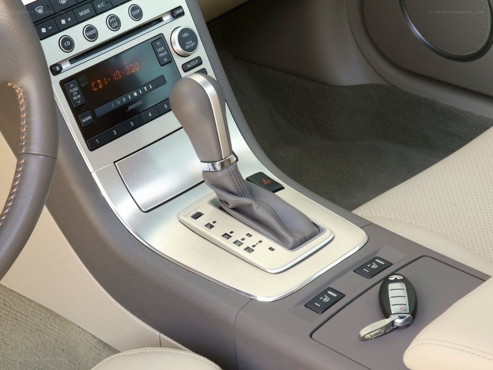 Infiniti car interior center console